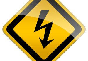 lv rescue, yellow and black diamond shaped electrical signage